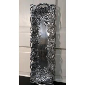 Vintage Arthur Court Grapevine Oblong Tray Aluminum Alloy Food Safe 19"